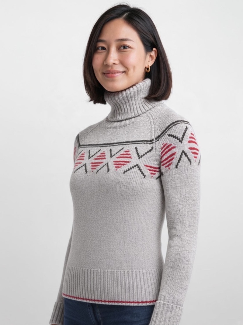 Icebreaker Merino Wool Blend Nordic Turtleneck Sweater Size XS